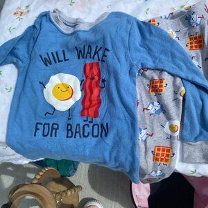 Will Wake For Bacon Toddler's Pajamas - 2T